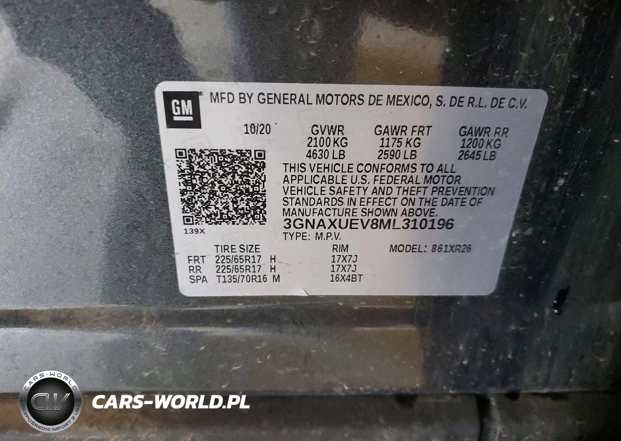 2021 Chevrolet Equinox Lt VIN:3GNAXUEV8ML310196 - 13