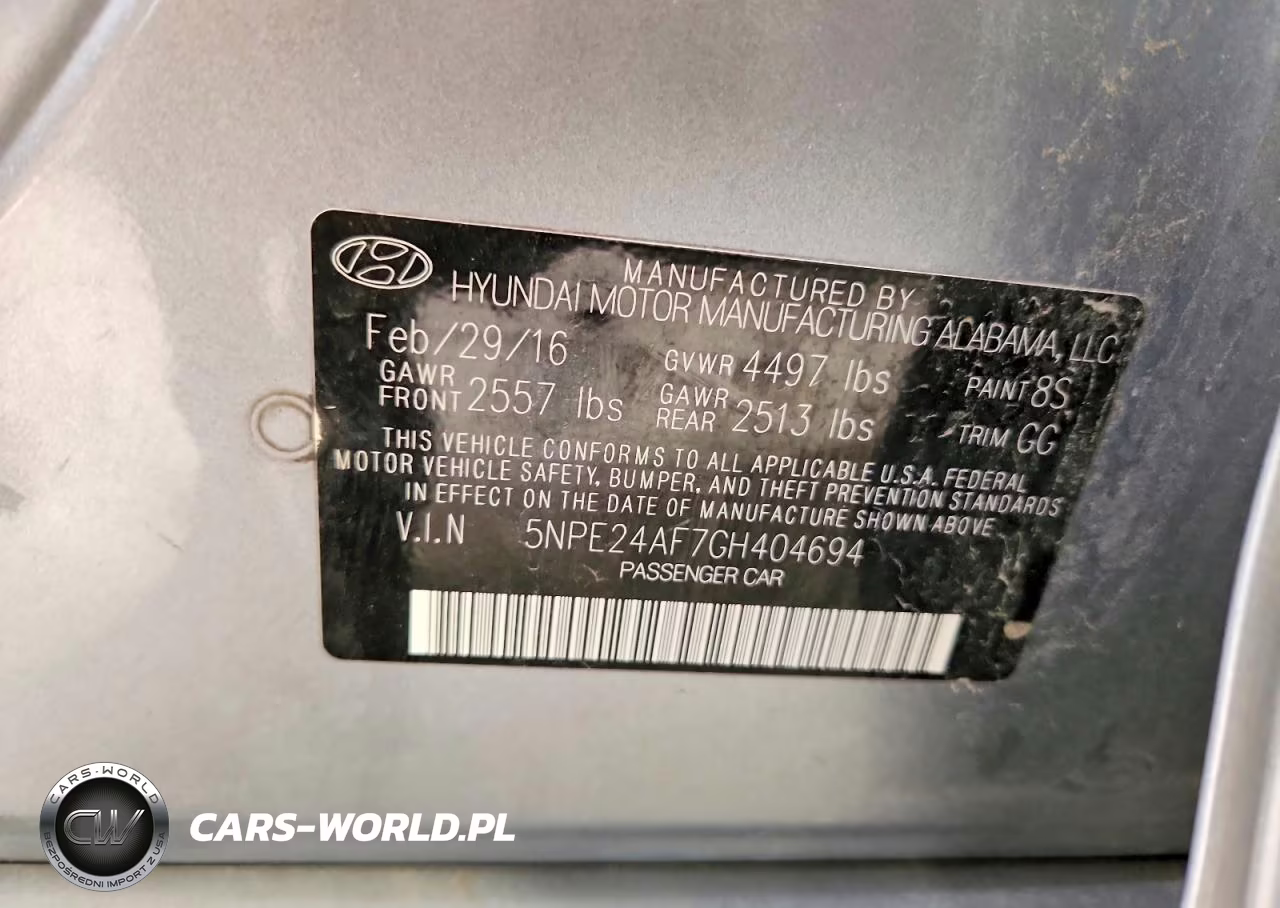 2016 Hyundai Sonata Se VIN:5NPE24AF7GH404694 - 12
