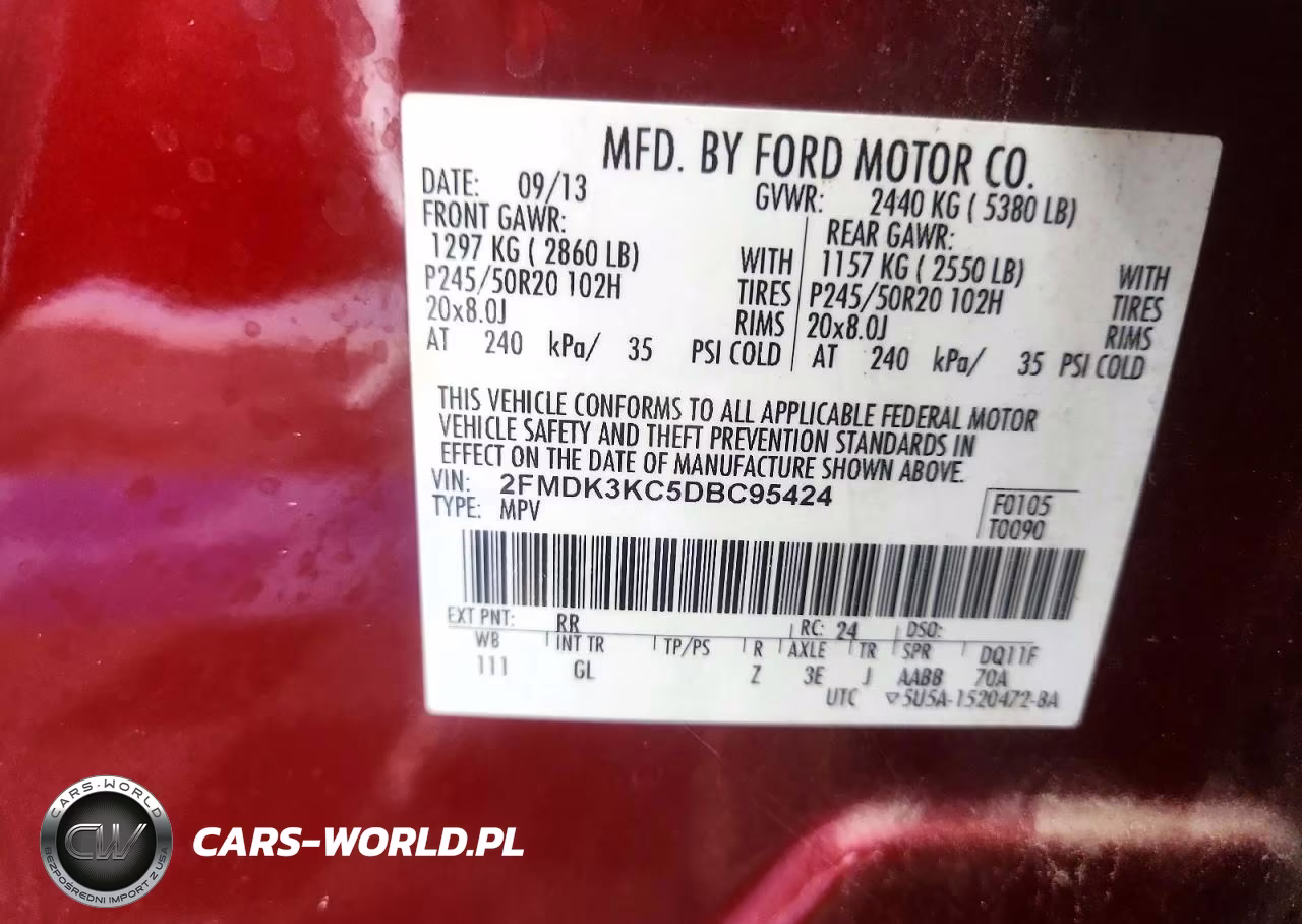 2013 Ford Edge Limited VIN:2FMDK3KC5DBC95424 - 14