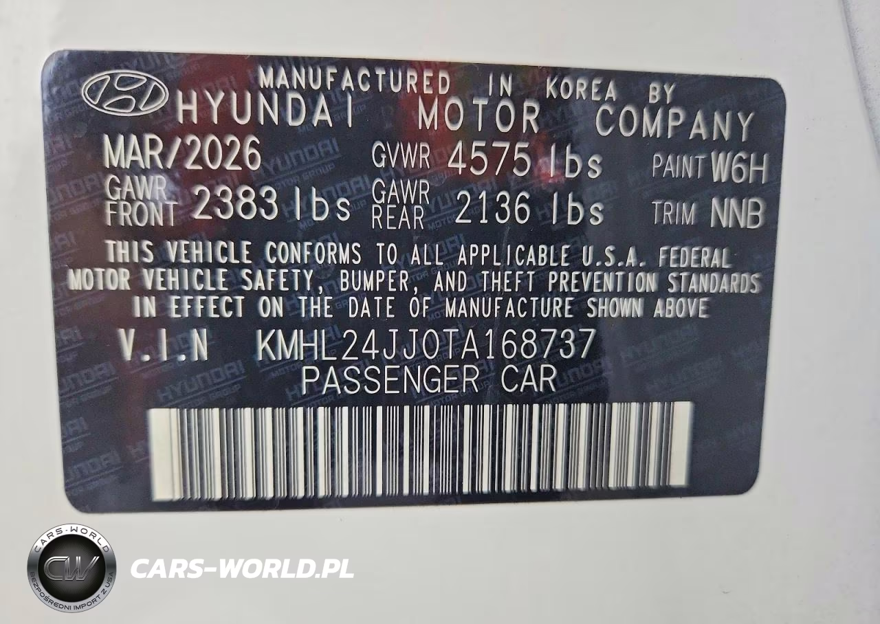 2026 Hyundai Sonata Hybrid Blue VIN:KMHL24JJ0TA168737 - 12
