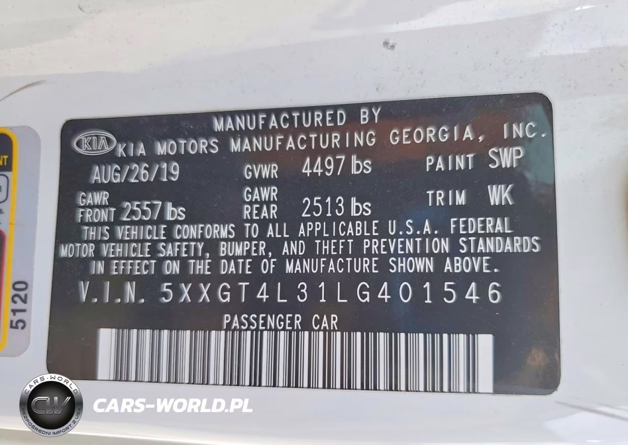 2020 Kia Optima Lx VIN:5XXGT4L31LG401546 - 13