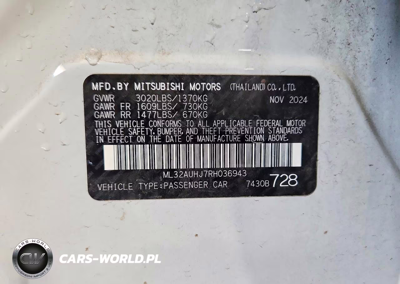 2024 Mitsubishi Mirage Es VIN:ML32AUHJ7RH036943 - 12