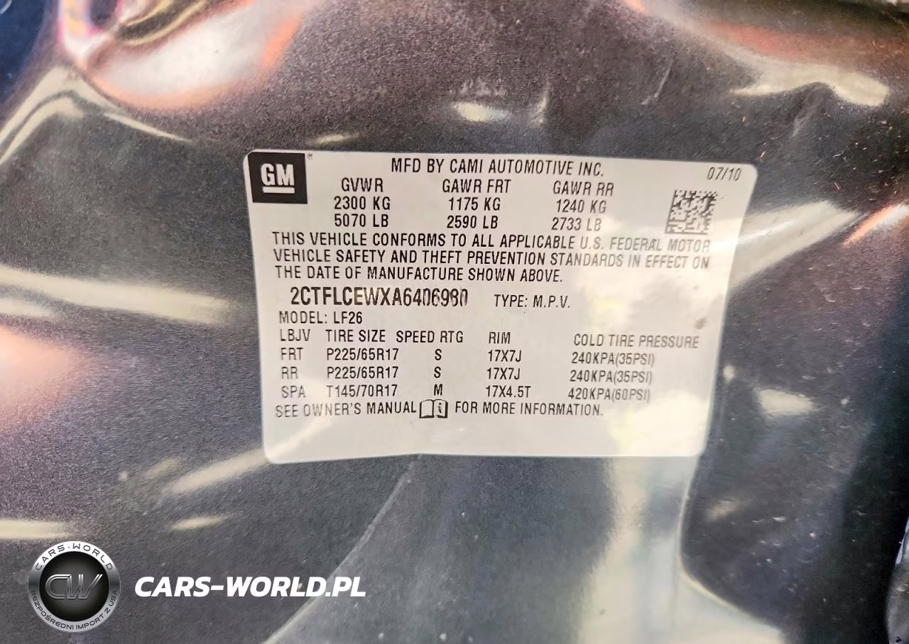 2010 GMC Terrain VIN:2CTFLCEWXA6406980 - 13