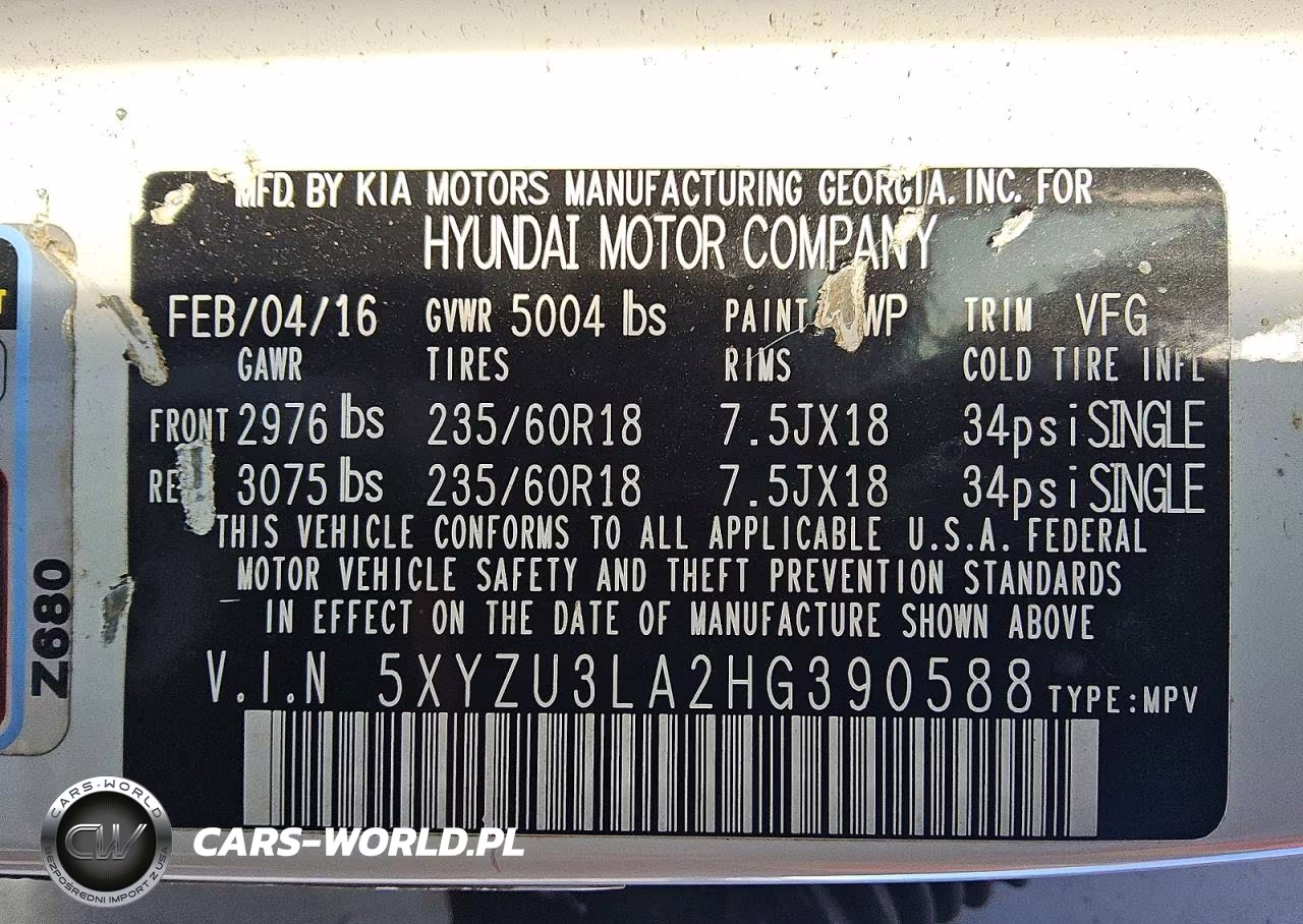 2017 Hyundai Santa Fe Sport 2.0T VIN:5XYZU3LA2HG390588 - 12