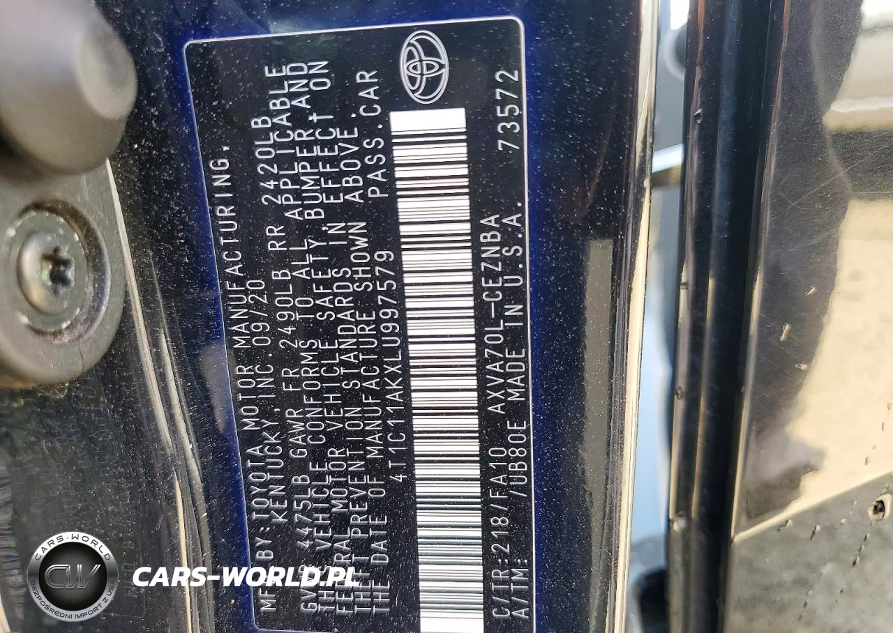 2020 Toyota Camry Le VIN:4T1C11AKXLU997579 - 13