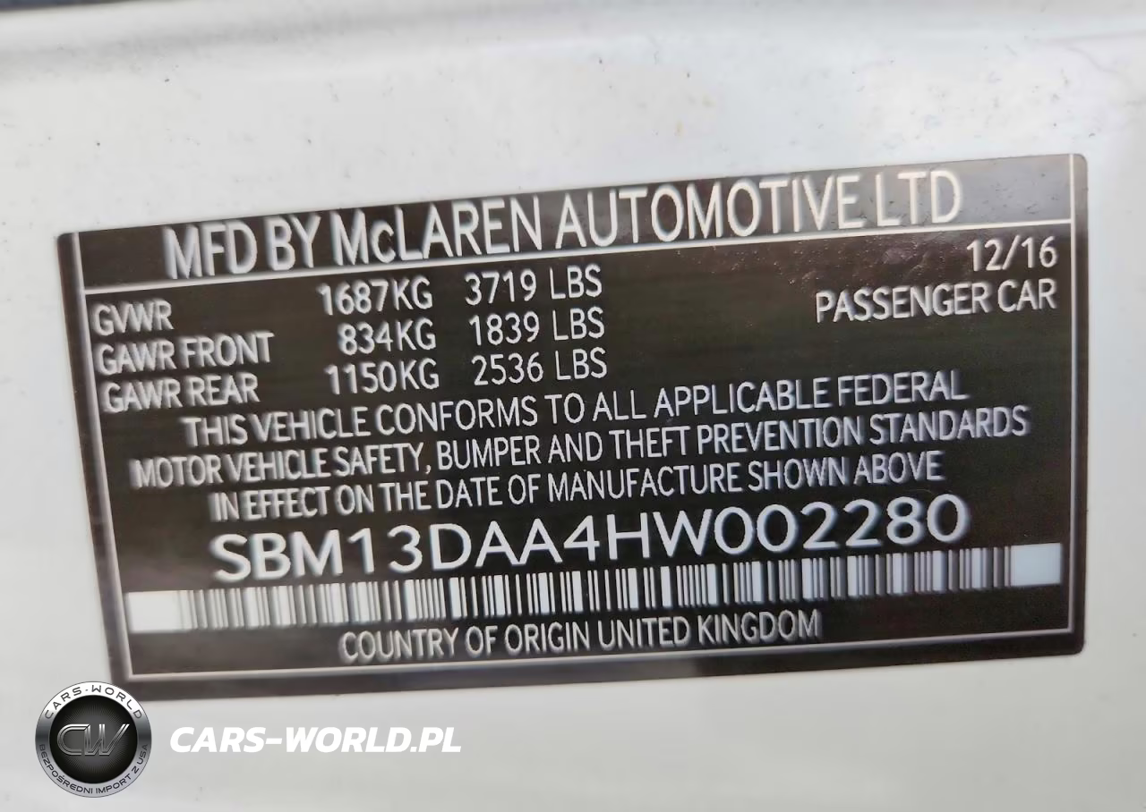 2017 Mclaren Automotive 570S VIN:SBM13DAA4HW002280 - 13