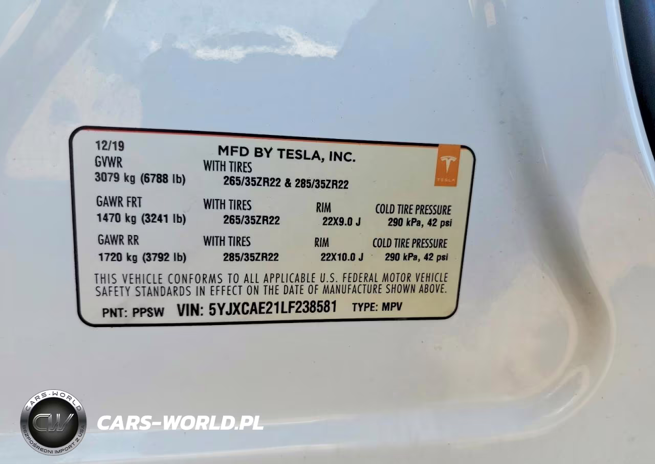 2020 Tesla Model X VIN:5YJXCAE21LF238581 - 13