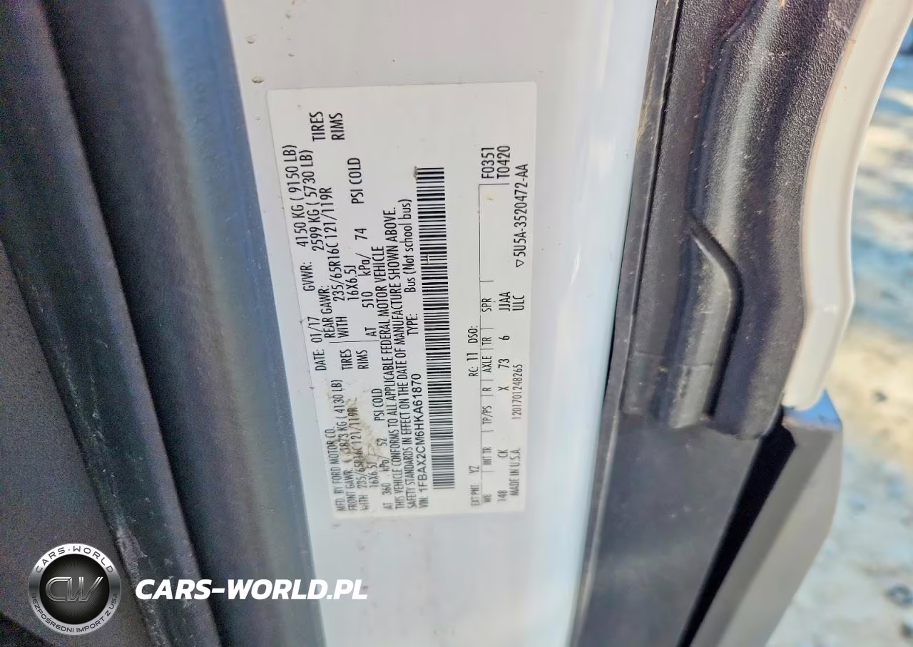 2017 Ford Transit T-350 VIN:1FBAX2CM6HKA61870 - 13