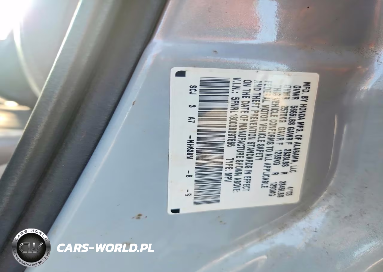 2003 Honda Odyssey Exl VIN:5FNRL18003B097666 - 13