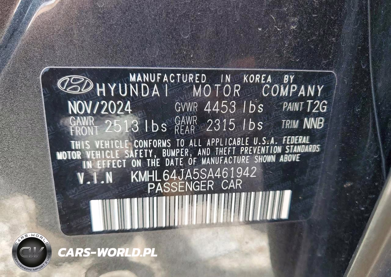 2025 Hyundai Sonata Sel VIN:KMHL64JA5SA461942 - 12