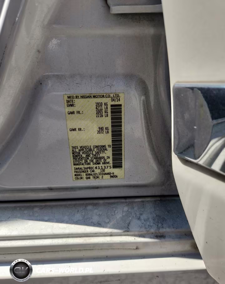 2014 Nissan Altima 2.5 Sl VIN:1N4AL3AP8EC411375 - 12