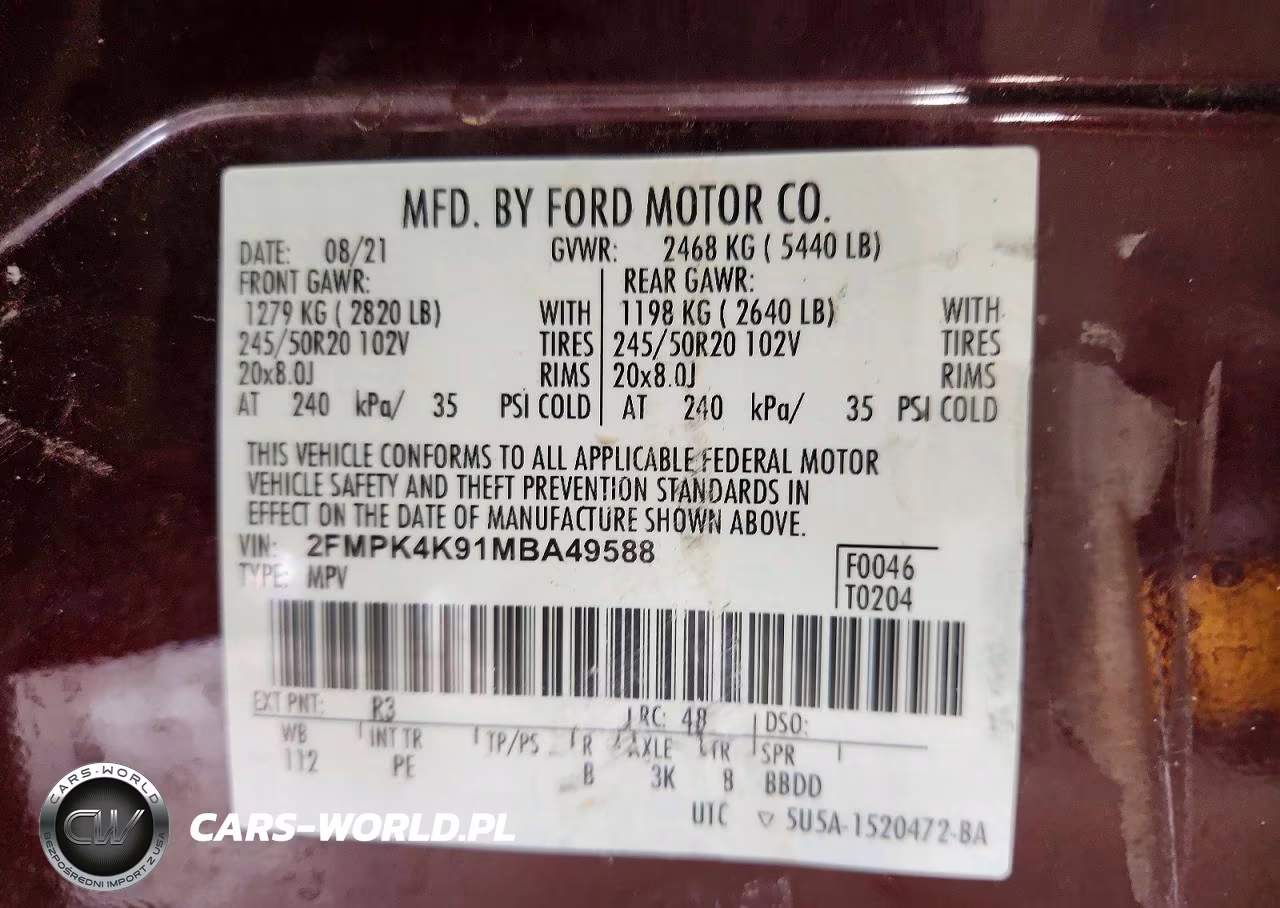 2021 Ford Edge Titanium VIN:2FMPK4K91MBA49588 - 13