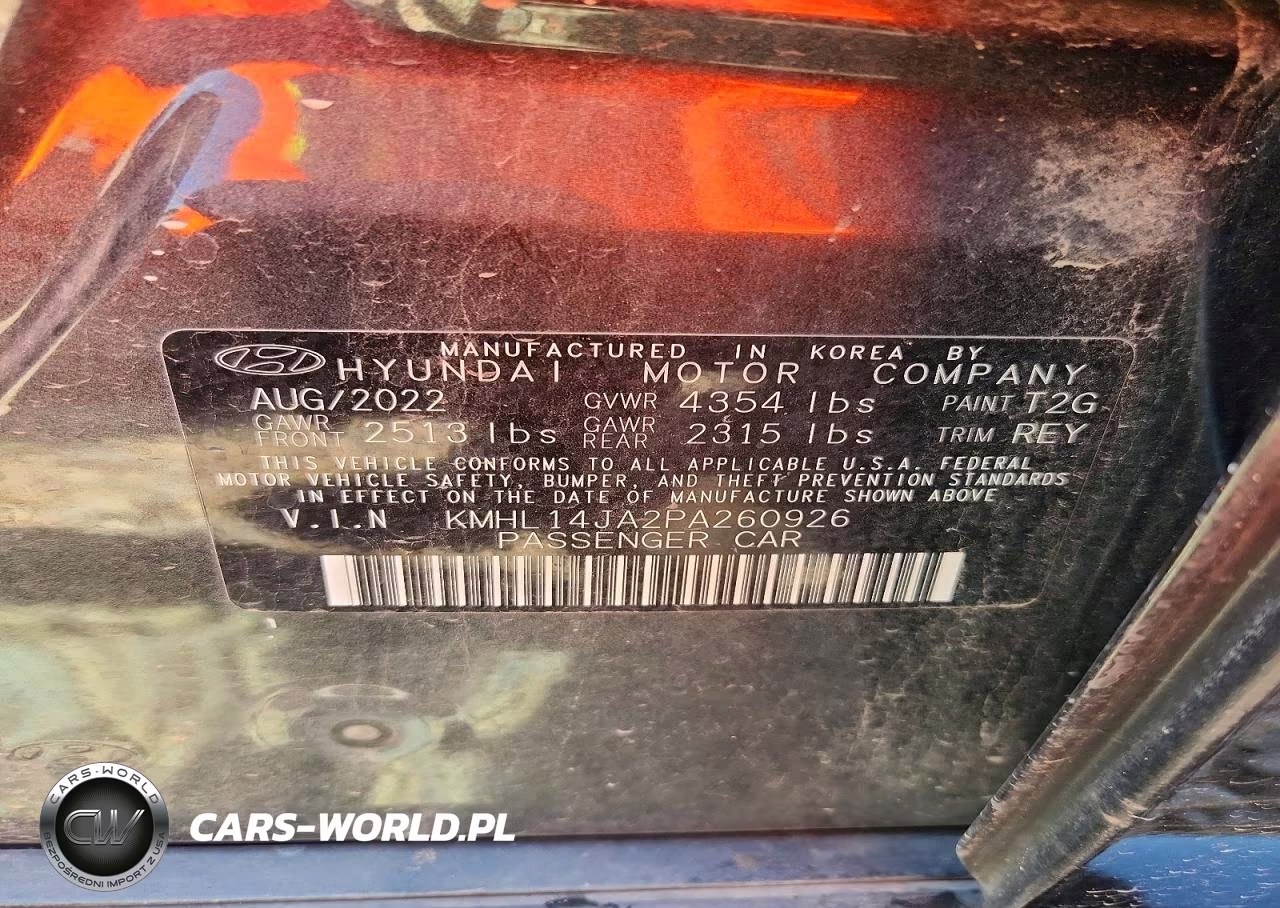 2023 Hyundai Sonata Sel VIN:KMHL14JA2PA260926 - 12