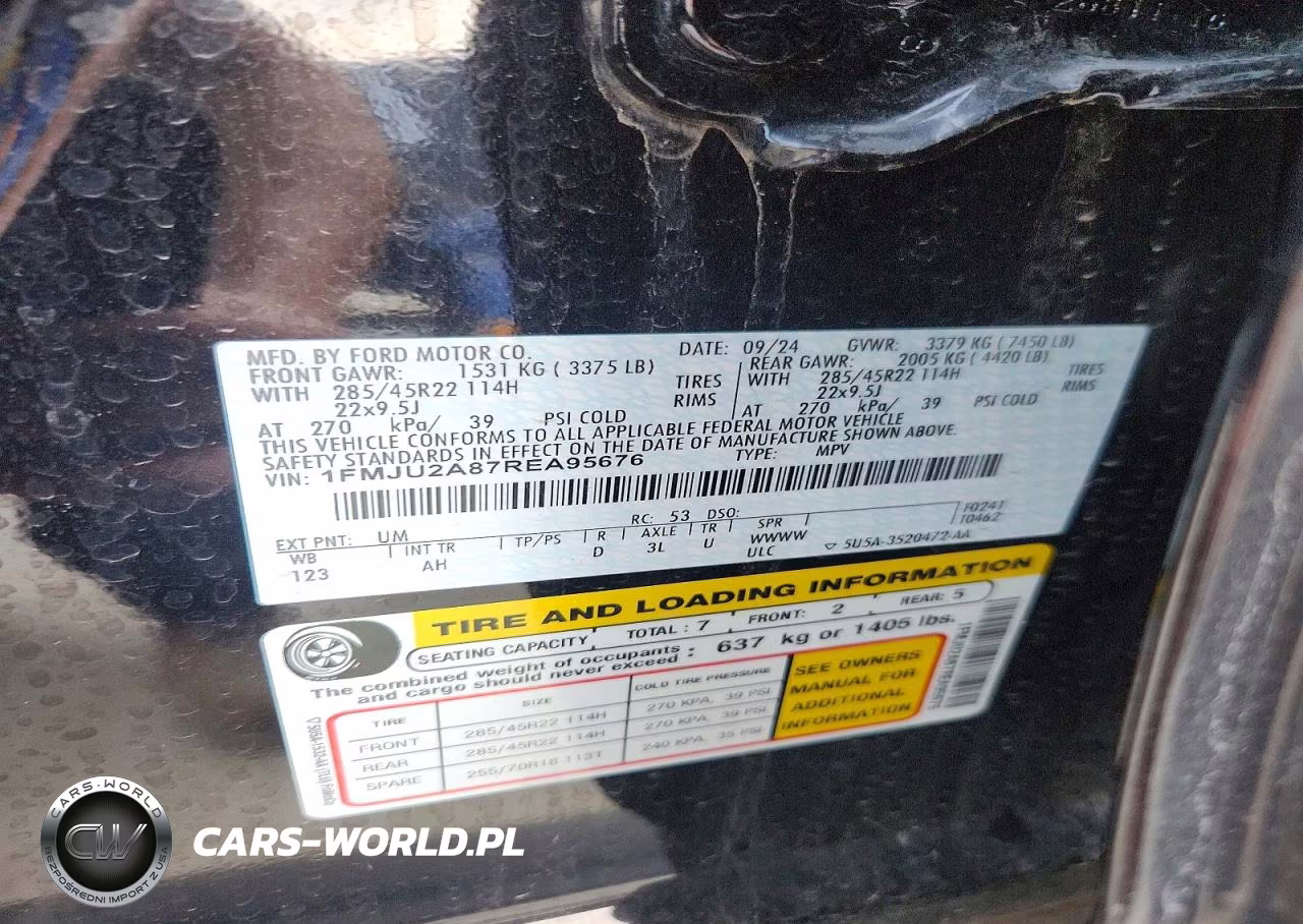 2024 Ford Expedition Limited VIN:1FMJU2A87REA95676 - 14