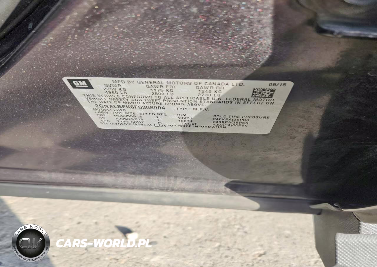 2015 Chevrolet Equinox Lt VIN:2GNALBEK6F6368904 - 13