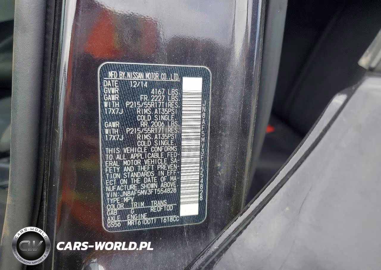 2015 Nissan Juke Sv VIN:JN8AF5MV3FT554828 - 13