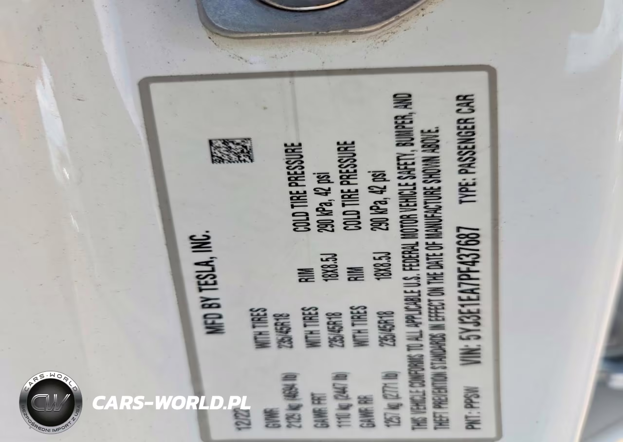 2023 Tesla Model 3 VIN:5YJ3E1EA7PF437687 - 12
