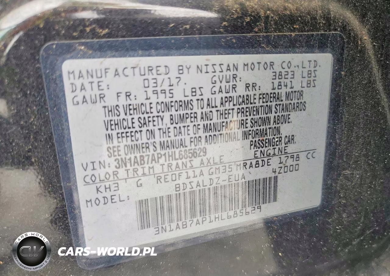 2017 Nissan Sentra Sv VIN:3N1AB7AP1HL685629 - 12