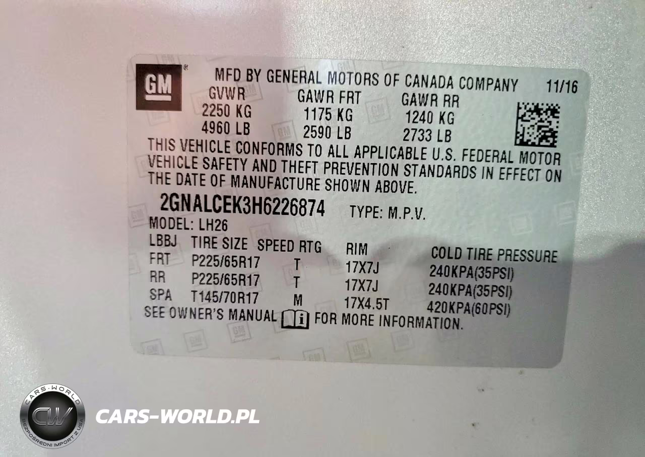 2017 Chevrolet Equinox Lt VIN:2GNALCEK3H6226874 - 13