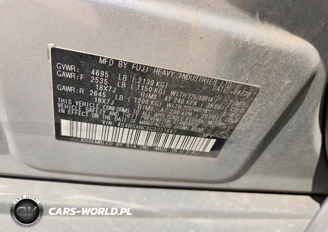 2016 Subaru Outback VIN:4S4BSANC0G3331662 - 13