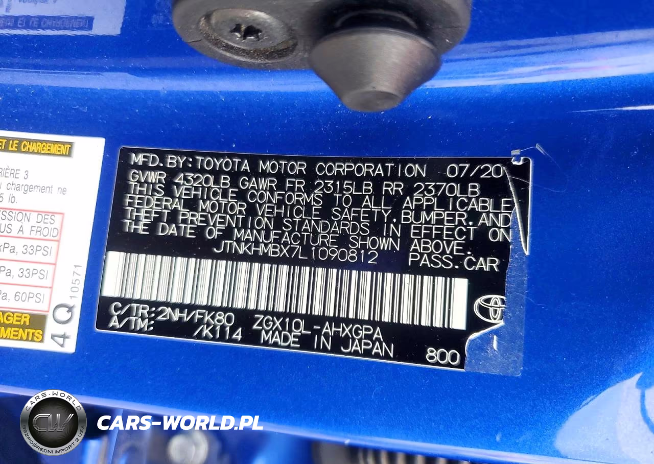 2020 Toyota C-Hr Xle VIN:JTNKHMBX7L1090812 - 12