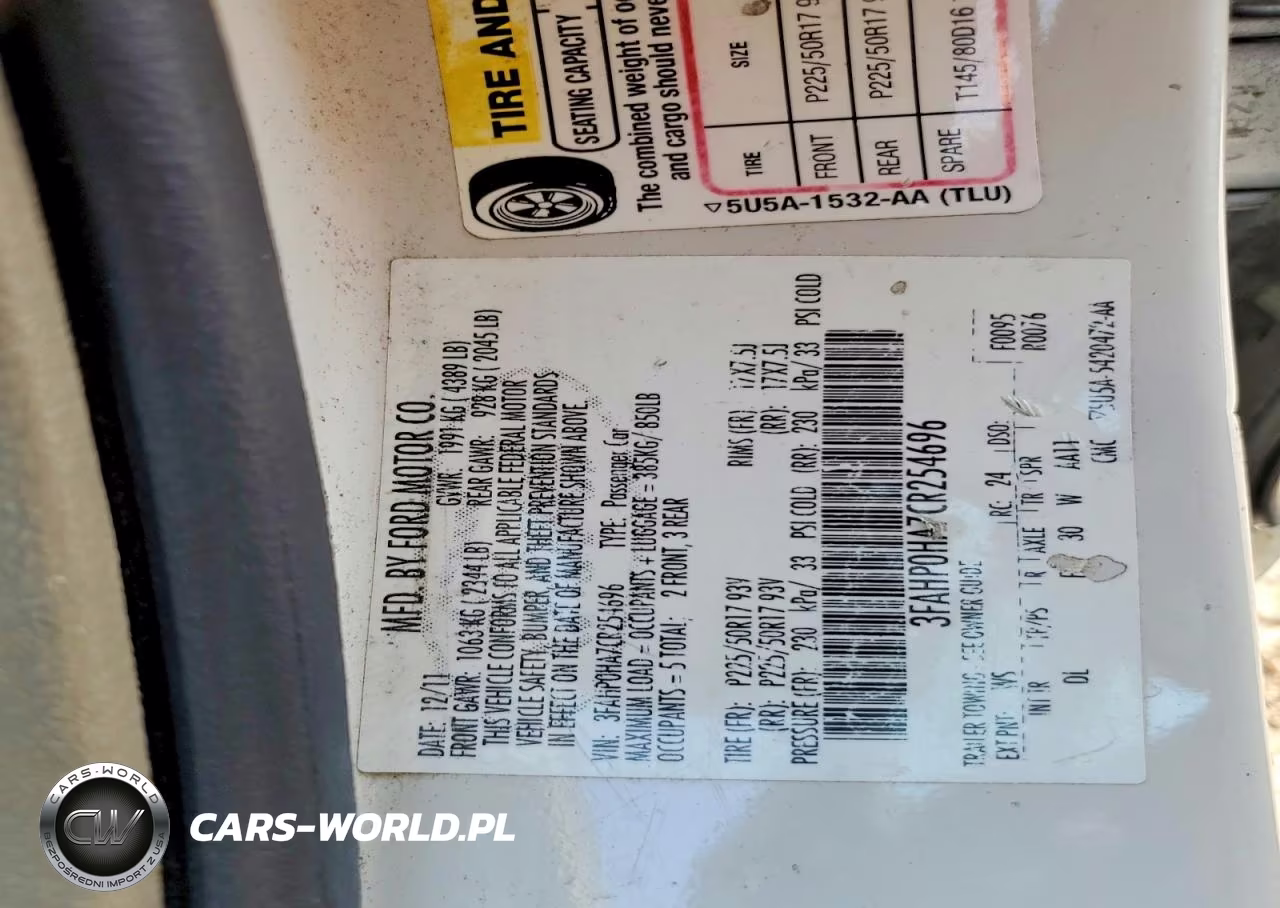 2012 Ford Fusion Se VIN:3FAHP0HA7CR254696 - 12