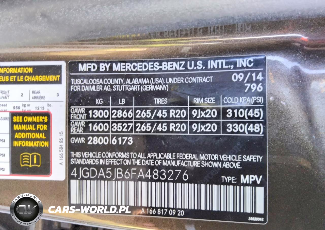 2015 Mercedes-Benz Ml 350 VIN:4JGDA5JB6FA483276 - 13