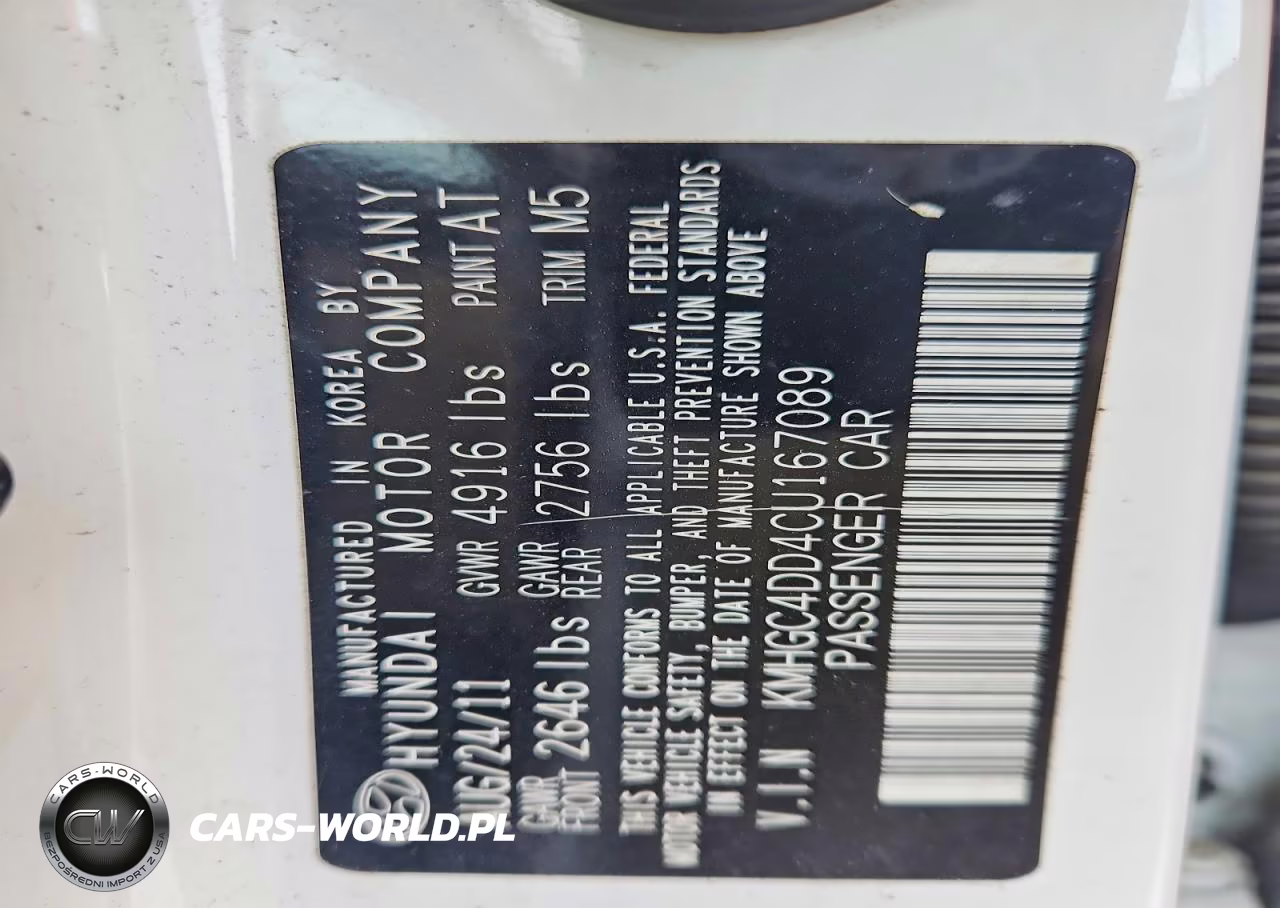 2012 Hyundai Genesis 3.8L VIN:KMHGC4DD4CU167089 - 12