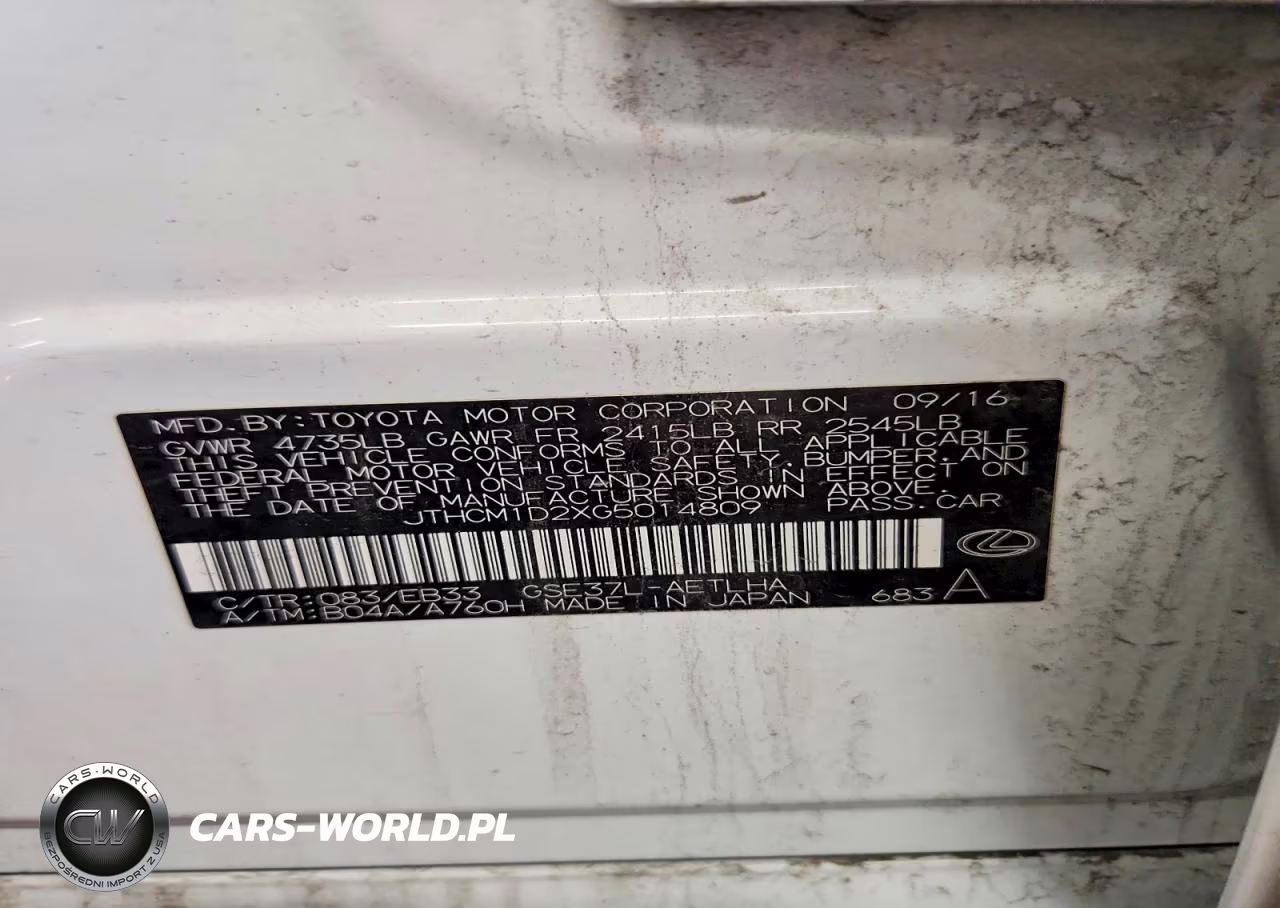 2016 Lexus Is 300 VIN:JTHCM1D2XG5014809 - 12