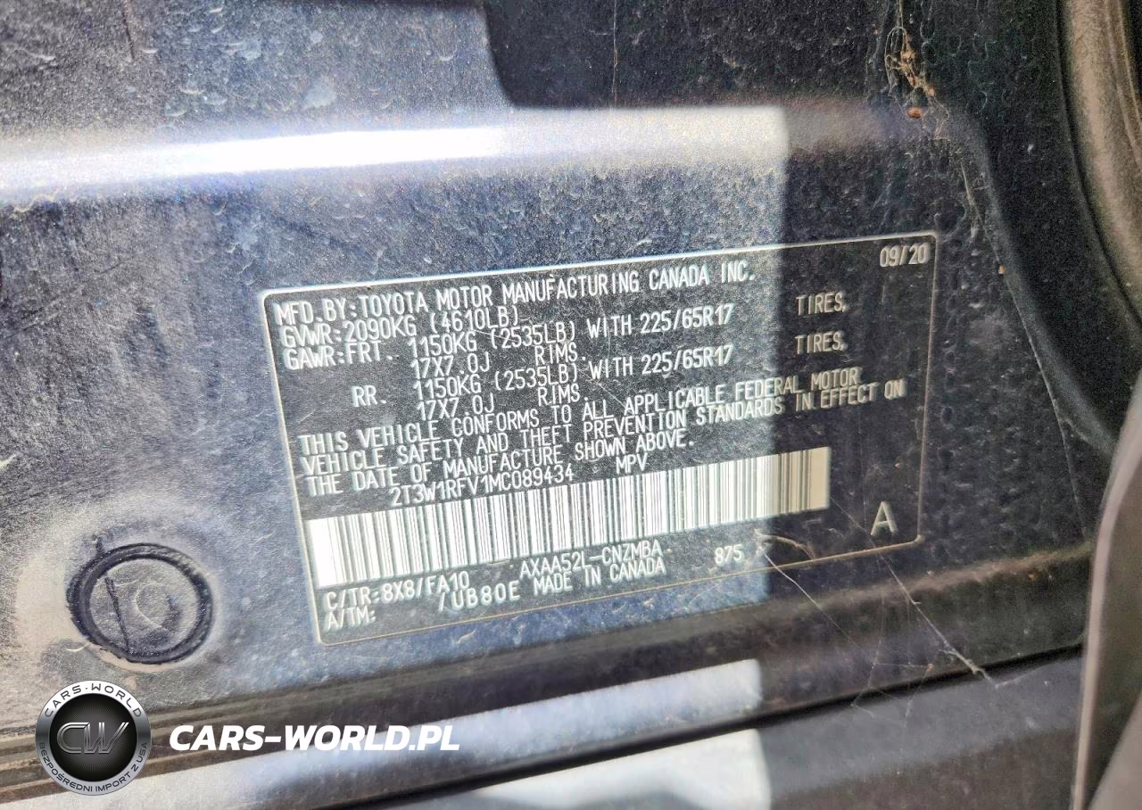 2021 Toyota Rav4 Xle VIN:2T3W1RFV1MC089434 - 13
