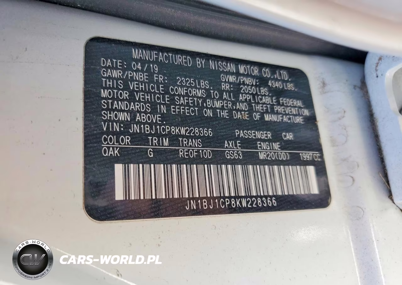 2019 Nissan Rogue Sport S VIN:JN1BJ1CP8KW228366 - 13