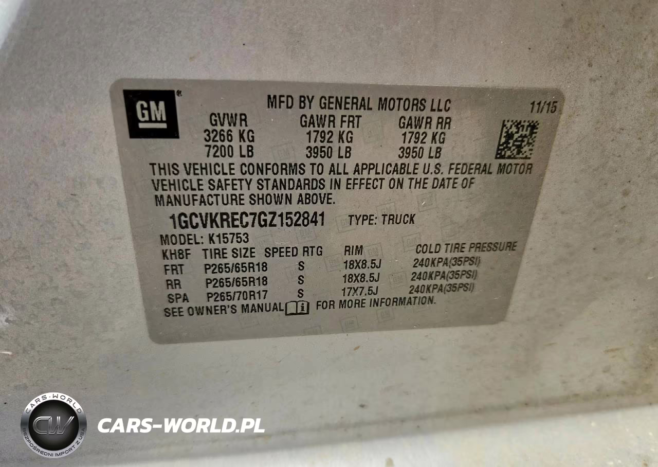 2016 Chevrolet Silverado K1500 Lt VIN:1GCVKREC7GZ152841 - 12