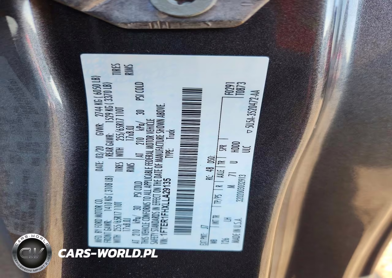 2020 Ford Ranger Xl VIN:1FTER1FHXLLA29135 - 12