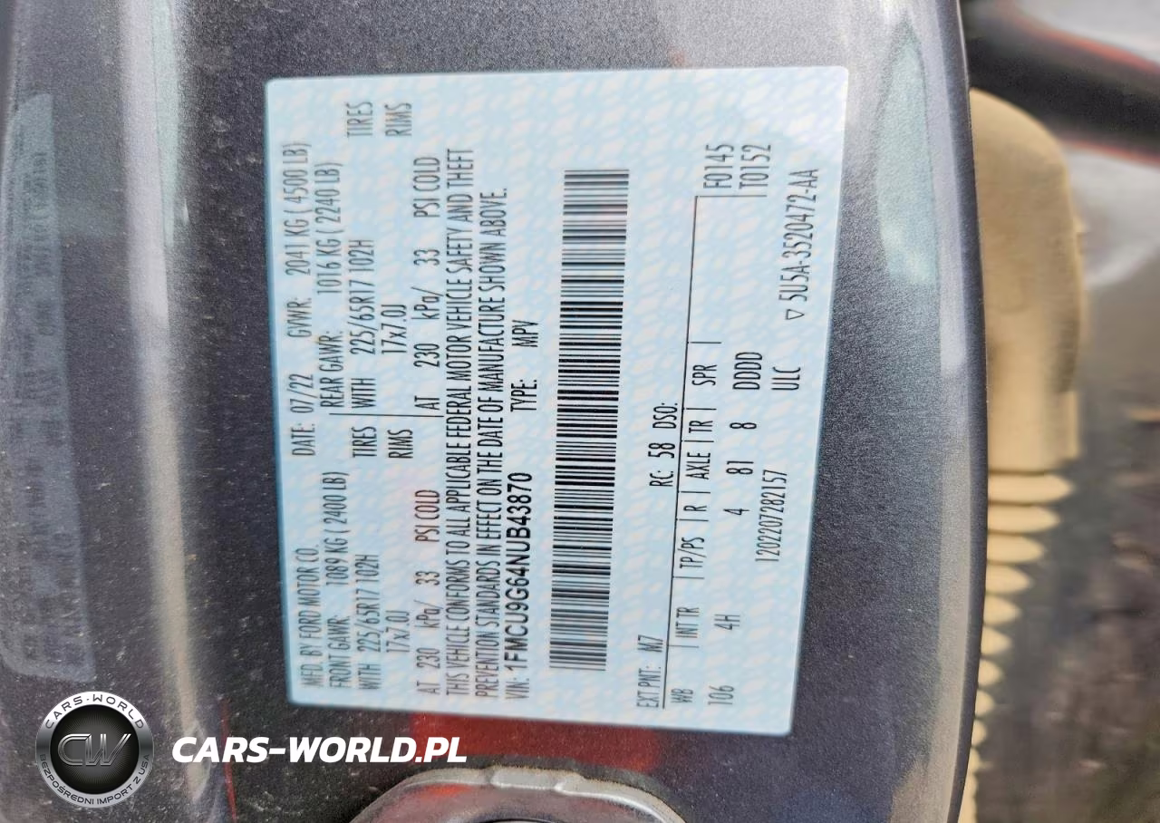 2022 Ford Escape Se VIN:1FMCU9G64NUB43870 - 13
