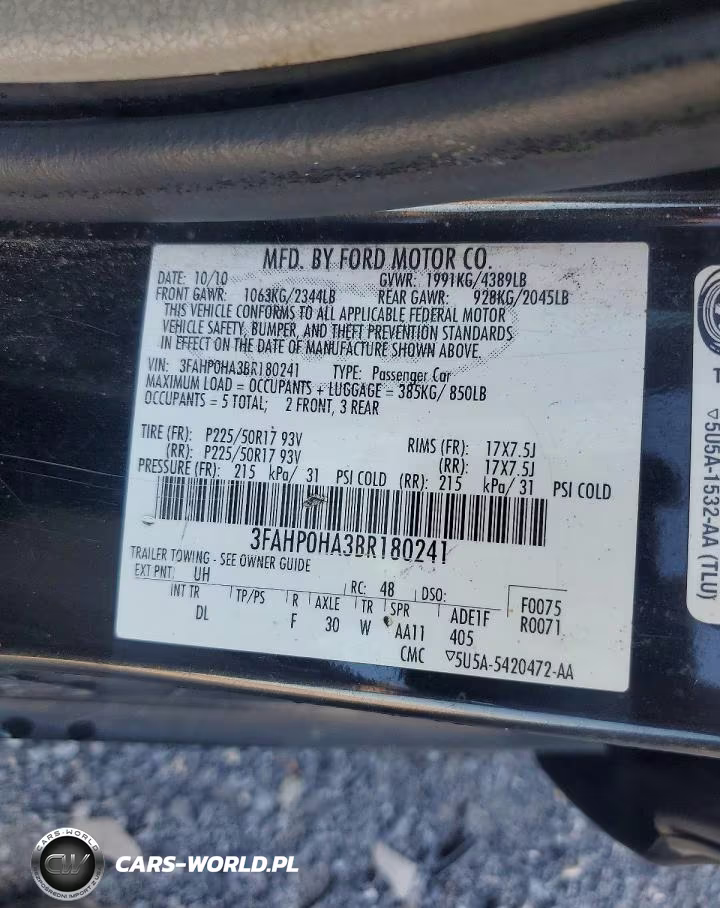 2011 Ford Fusion Se VIN:3FAHP0HA3BR180241 - 12
