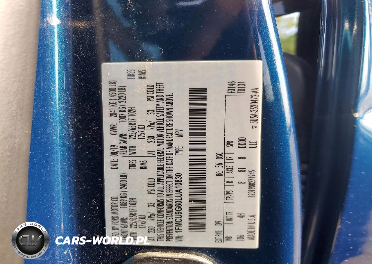 2020 Ford Escape Se VIN:1FMCU9G60LUA10830 - 13