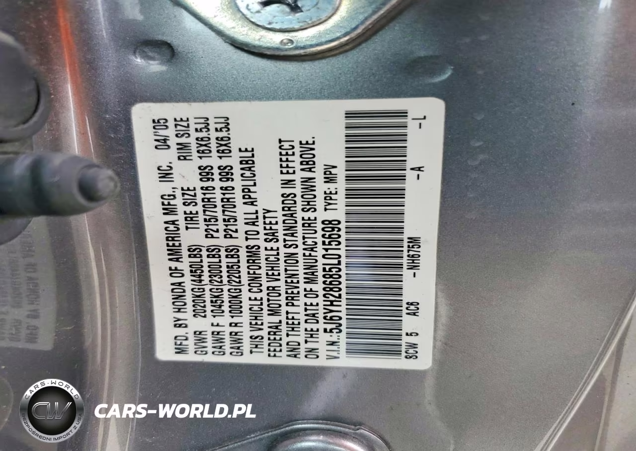 2005 Honda Element Ex VIN:5J6YH28685L015698 - 13