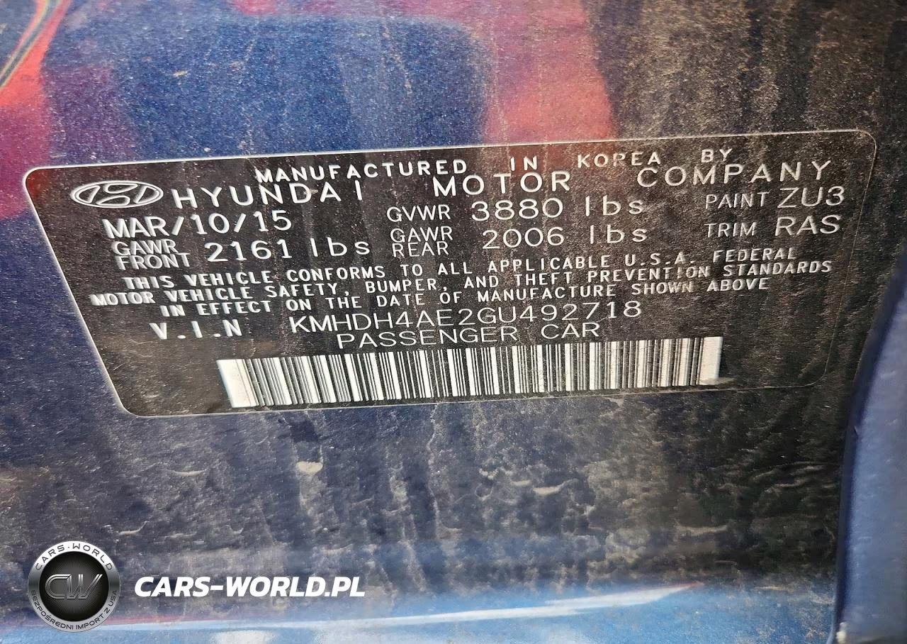 2016 Hyundai Elantra Se VIN:KMHDH4AE2GU492718 - 12