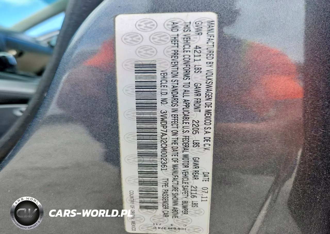 2012 Volkswagen Jetta Se VIN:3VWDP7AJ2CM002361 - 12
