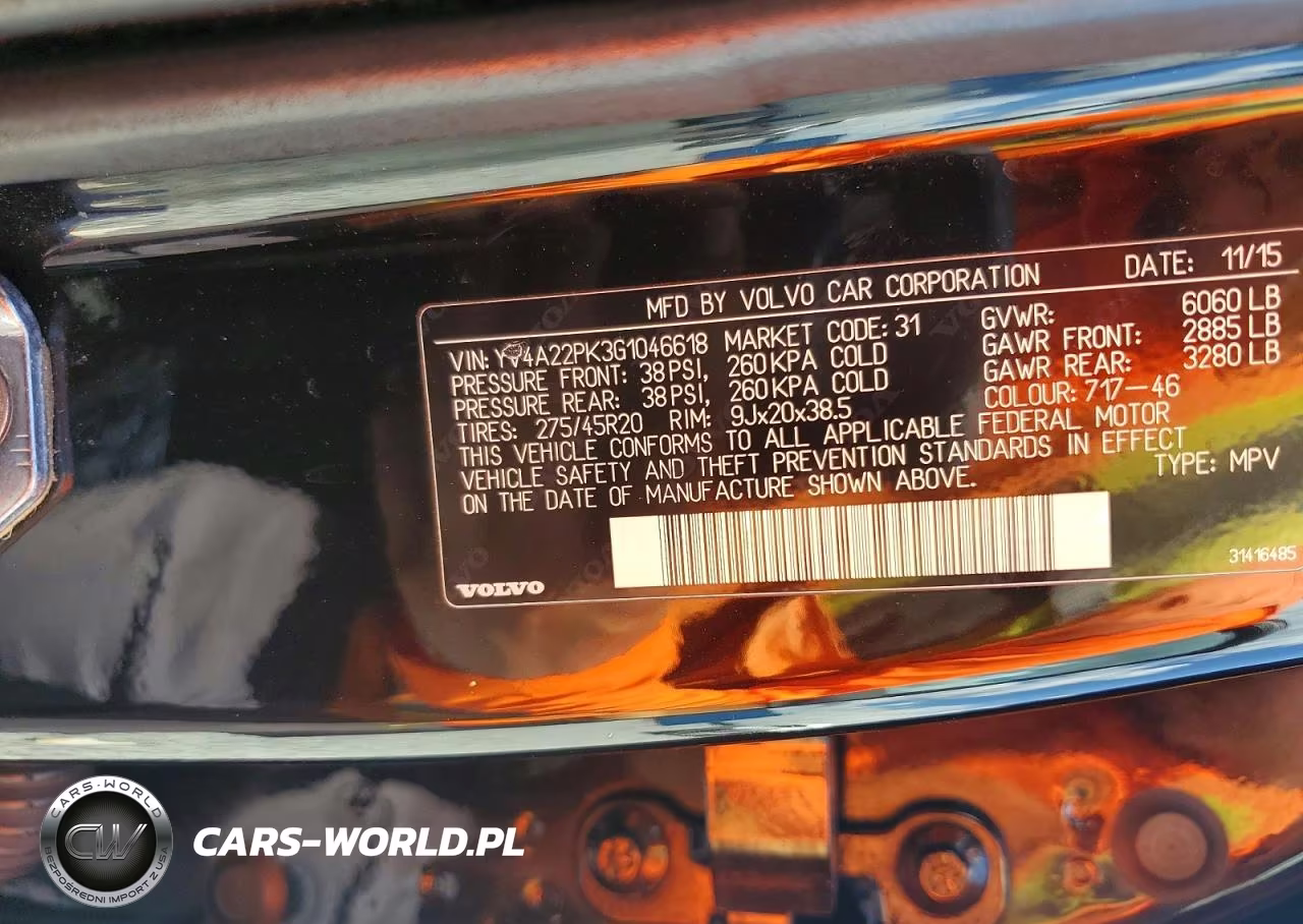 2016 Volvo Xc90 T6 VIN:YV4A22PK3G1046618 - 12