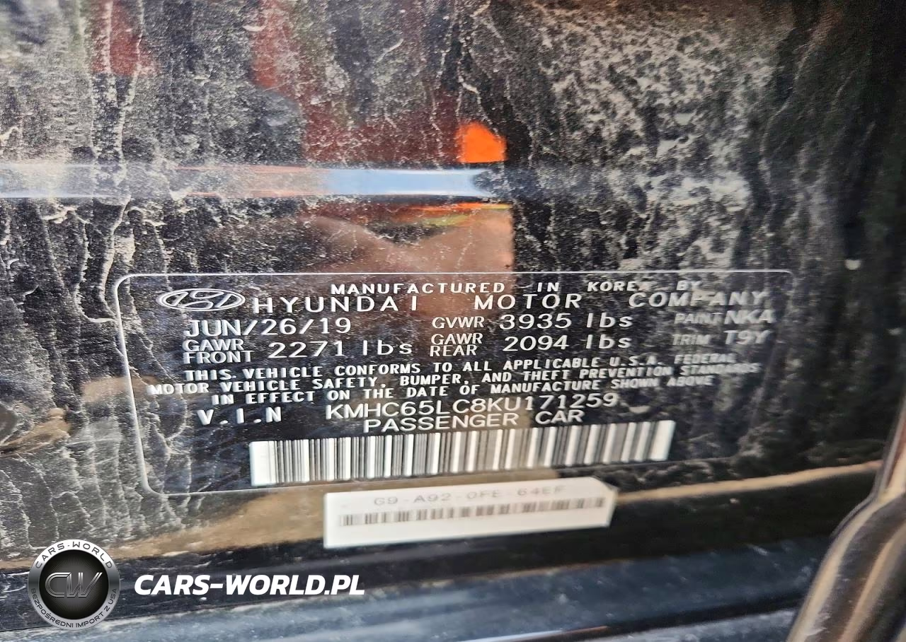 2019 Hyundai Ioniq Blue VIN:KMHC65LC8KU171259 - 12