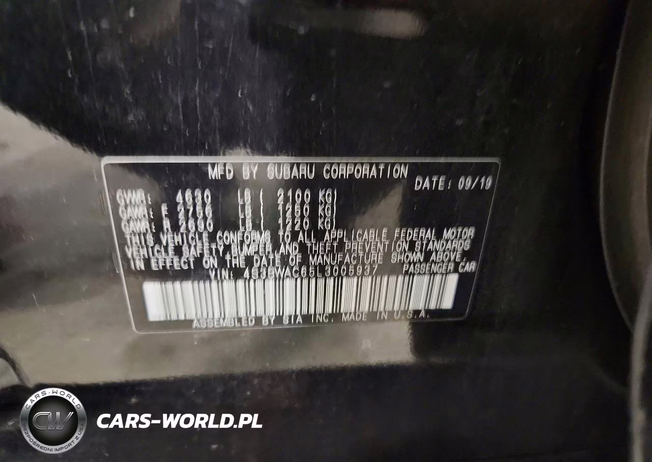 2020 Subaru Legacy Premium VIN:4S3BWAC65L3005937 - 12