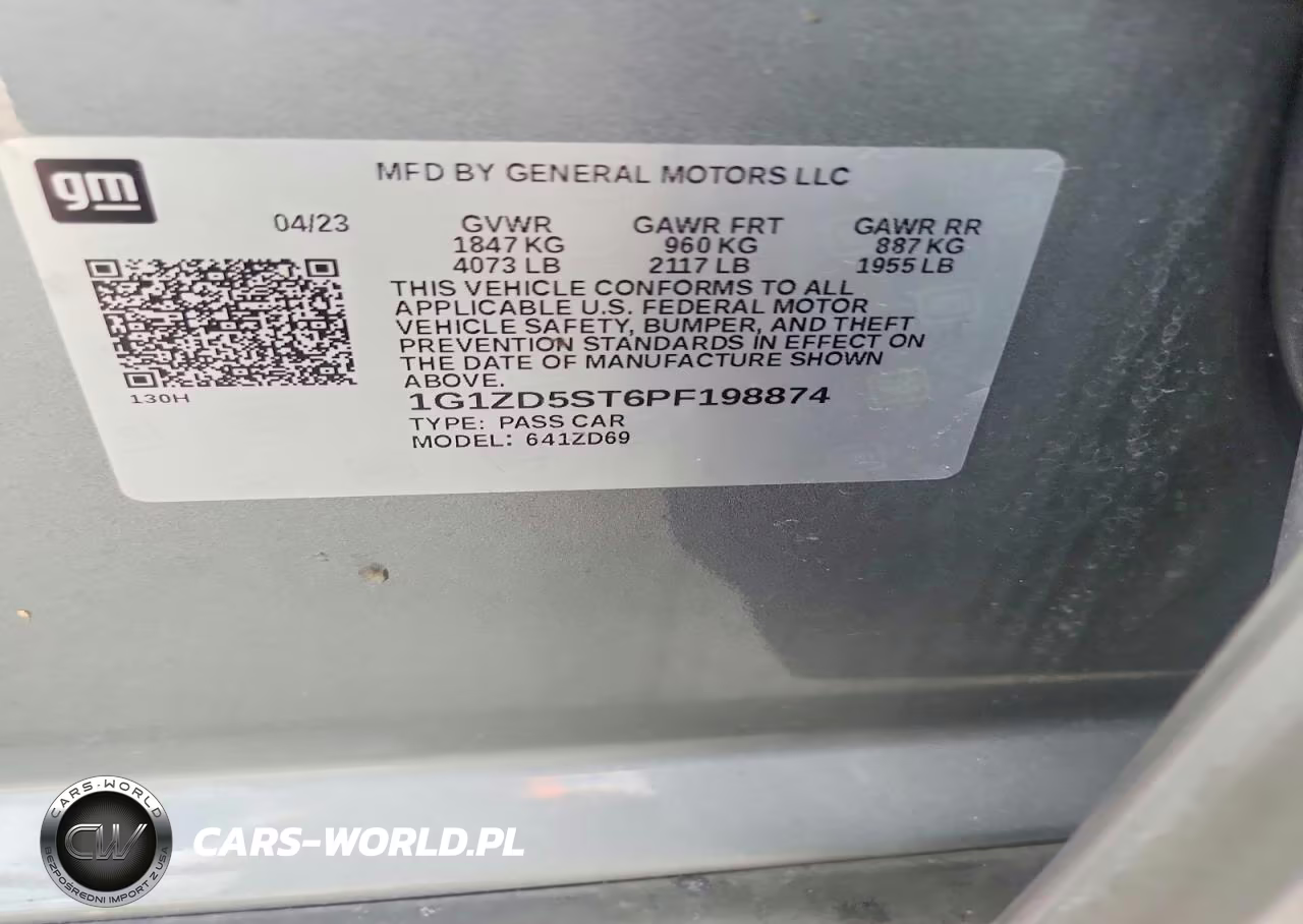 2023 Chevrolet Malibu Lt VIN:1G1ZD5ST6PF198874 - 12