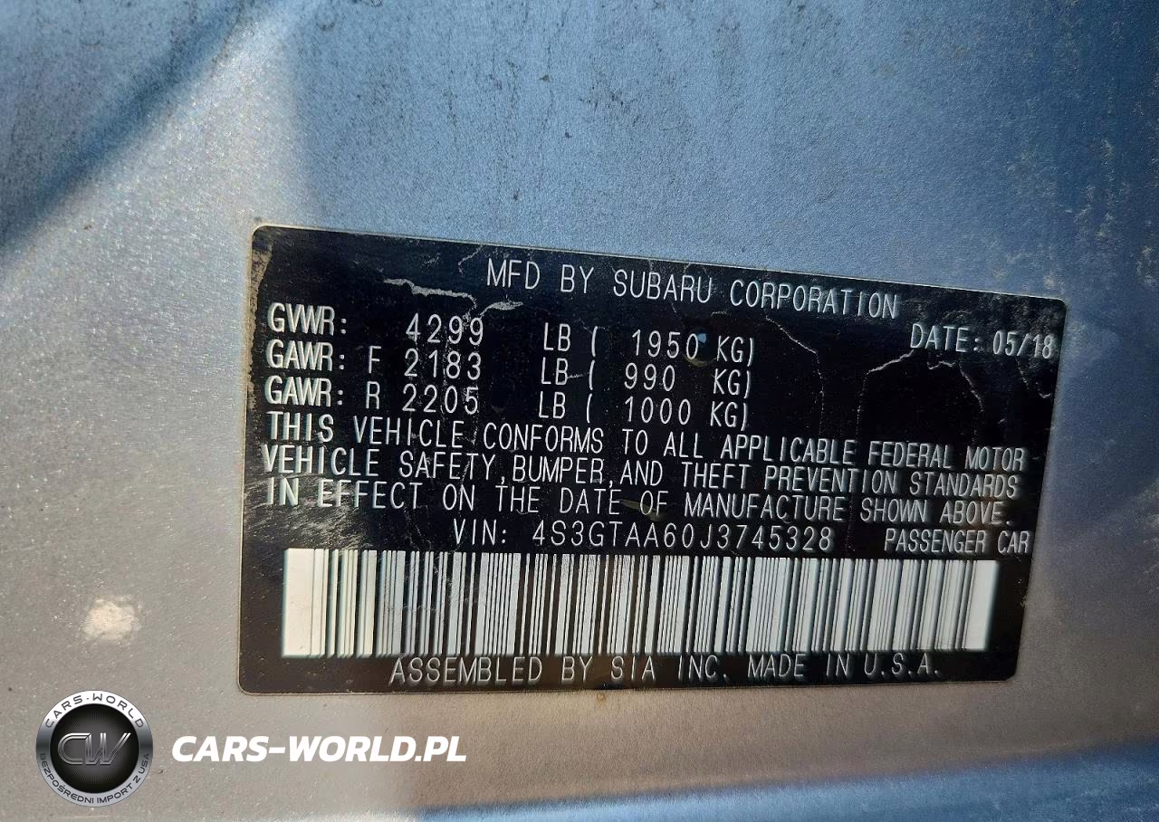 2018 Subaru Impreza VIN:4S3GTAA60J3745328 - 12