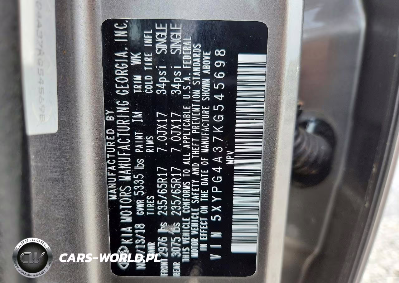 2019 Kia Sorento Lx VIN:5XYPG4A37KG545698 - 13