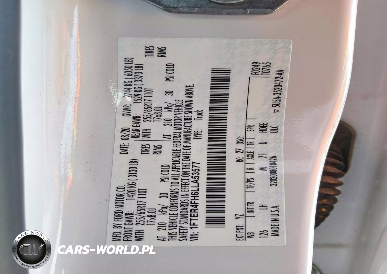 2020 Ford Ranger Xl VIN:1FTER4FH6LLA53577 - 12