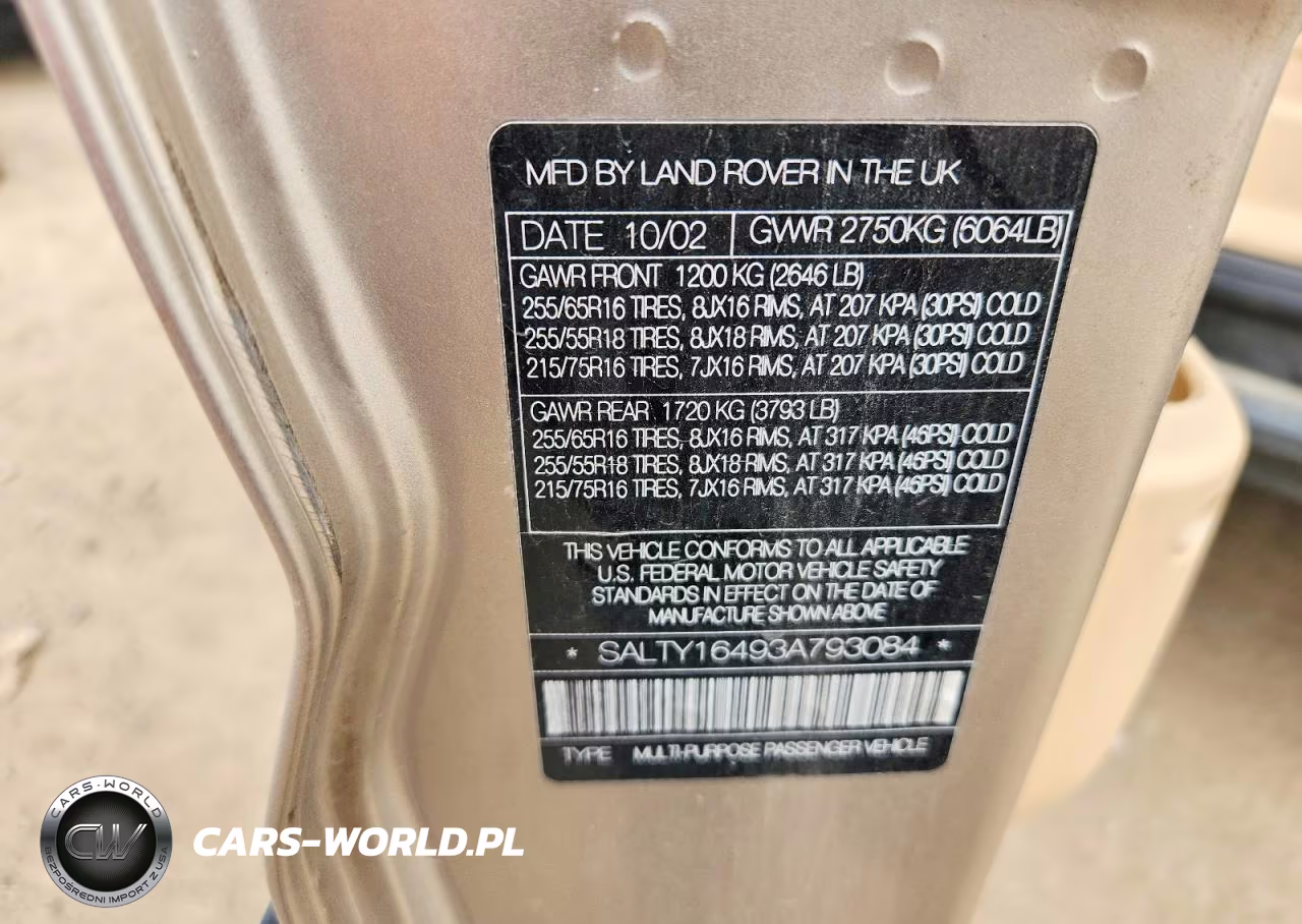 2003 Land Rover Discovery Ii Se VIN:SALTY16493A793084 - 12