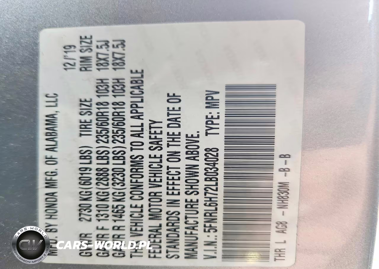 2020 Honda Odyssey Exl VIN:5FNRL6H72LB034028 - 13