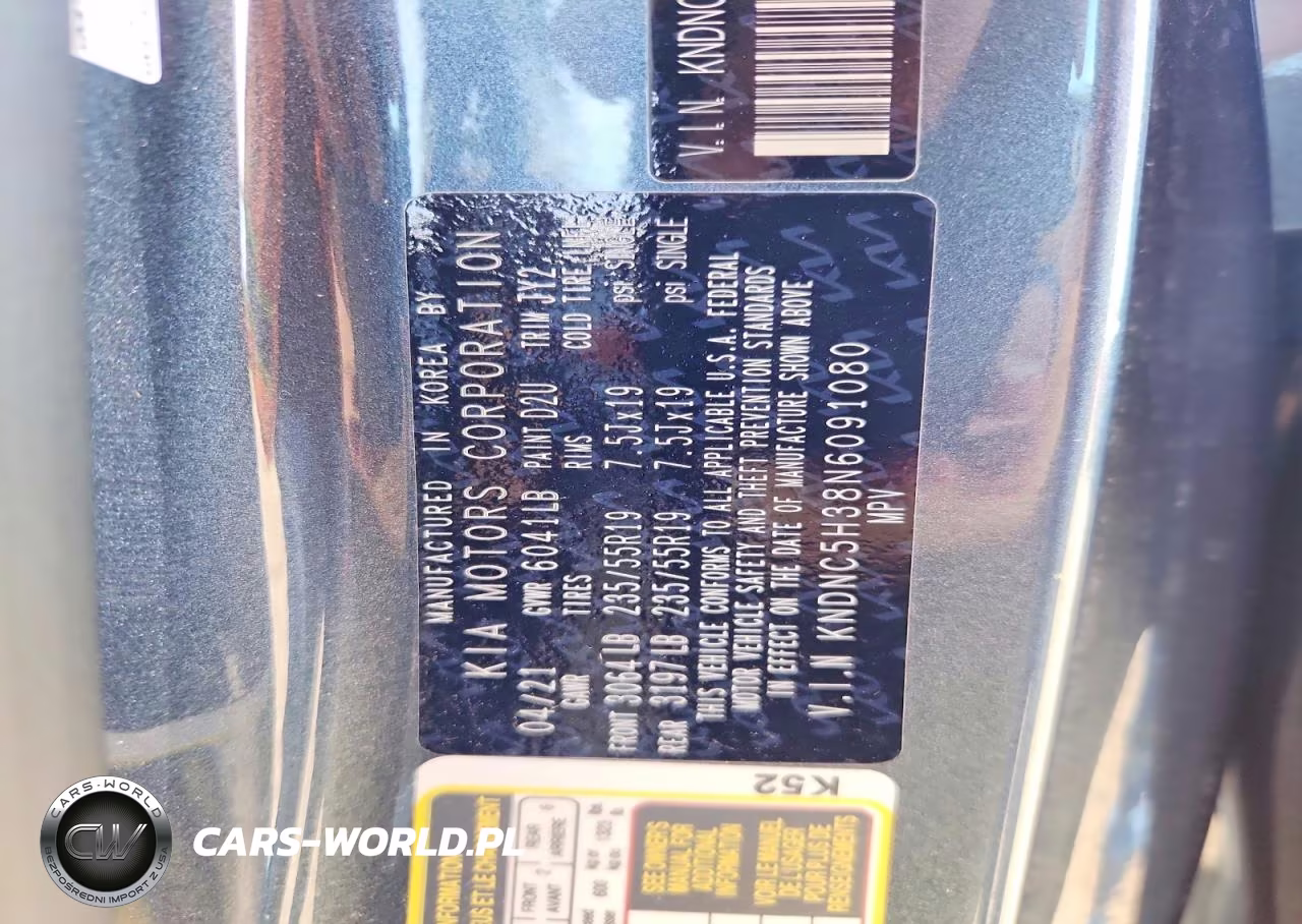 2022 Kia Carnival Ex VIN:KNDNC5H38N6091080 - 14