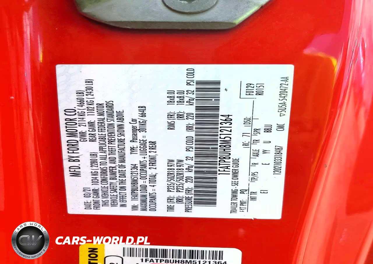2021 Ford Mustang VIN:1FATP8UH8M5121364 - 12